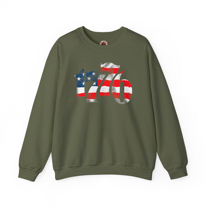 1776 American Flag Crewneck Sweatshirt The Devil's Pickle