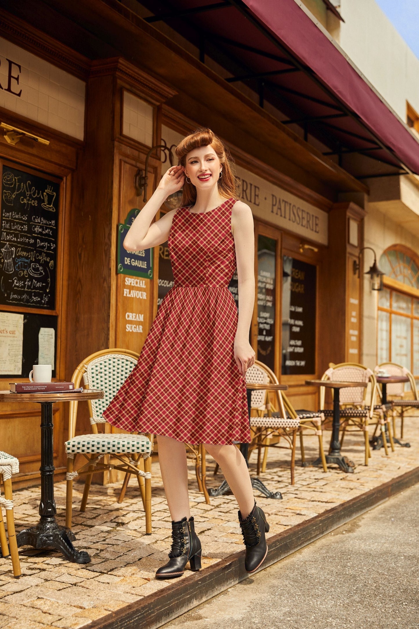Plaid Vintage Dress Retrolicious