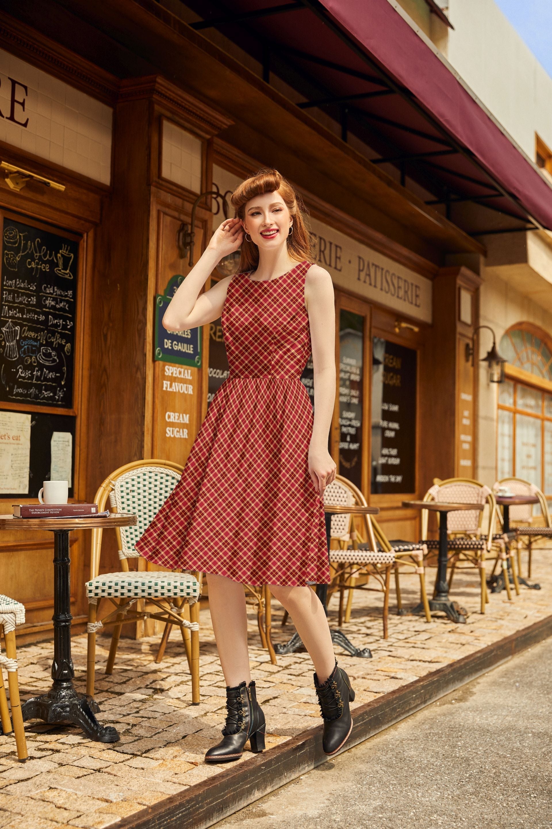 Plaid Vintage Dress Retrolicious