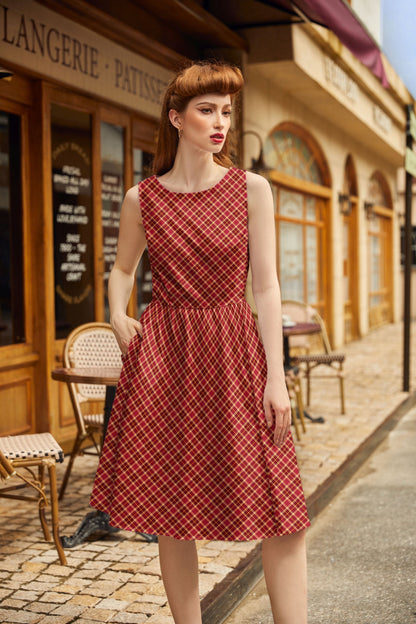 Plaid Vintage Dress Retrolicious