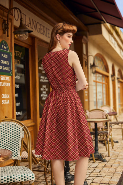 Plaid Vintage Dress Retrolicious