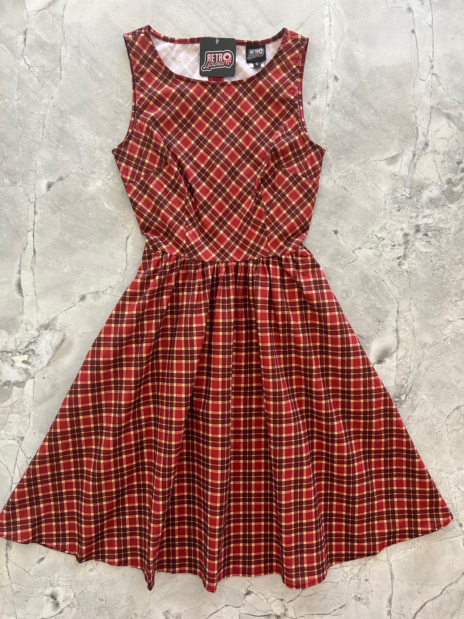 Plaid Vintage Dress Retrolicious