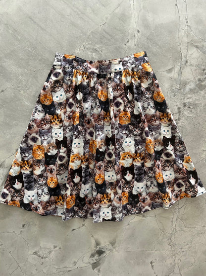 Realistic Cats A-line Skirt Retrolicious