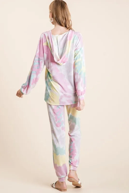 BiBi Tie Dye French Terry Casual Pants New Era Fashion LLc