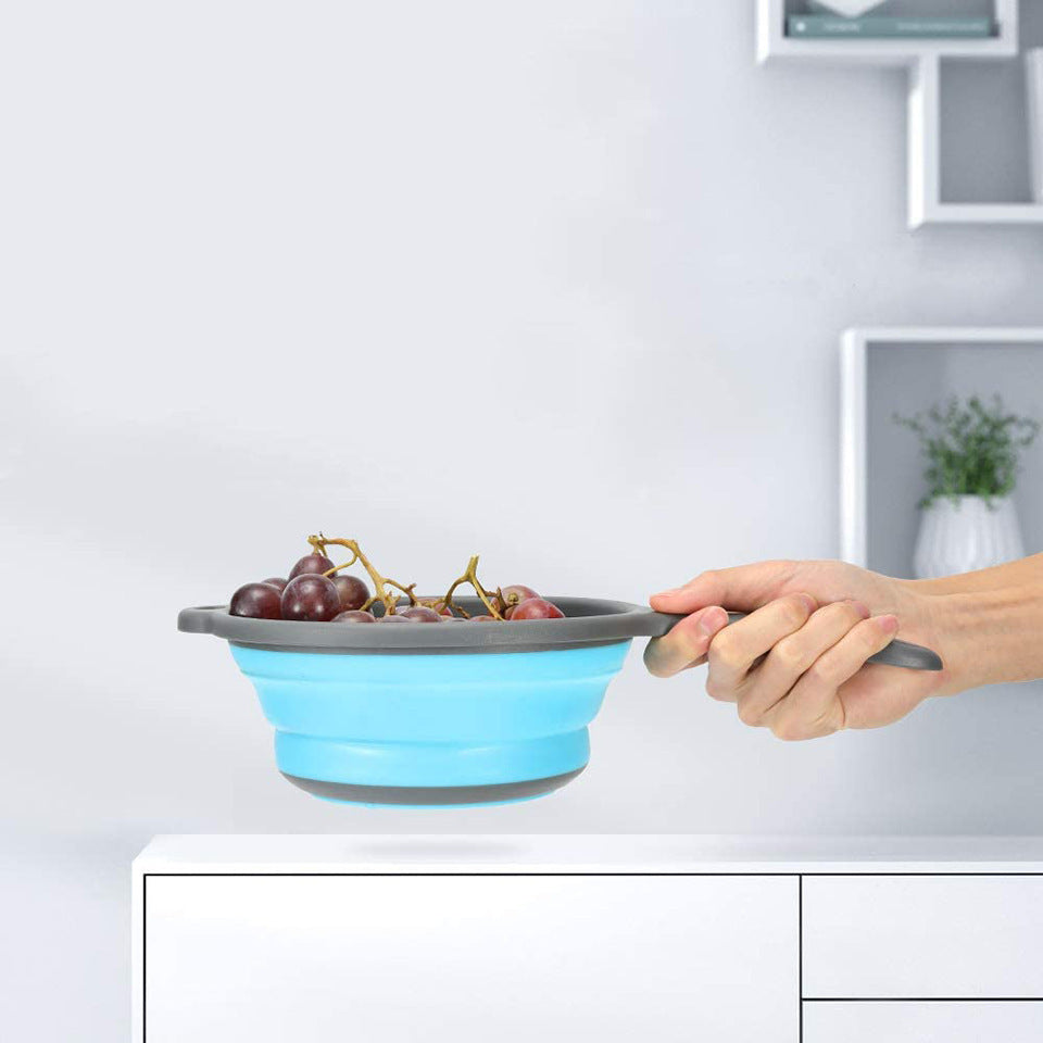 🥦 Foldable Silicone Colander – Space-Saving Strainer SmartPursue™