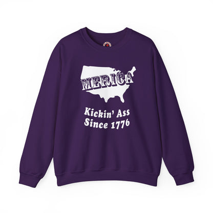 MERICA Kickin' Ass Since 1776 Crewneck Sweatshirt The Devil's Pickle