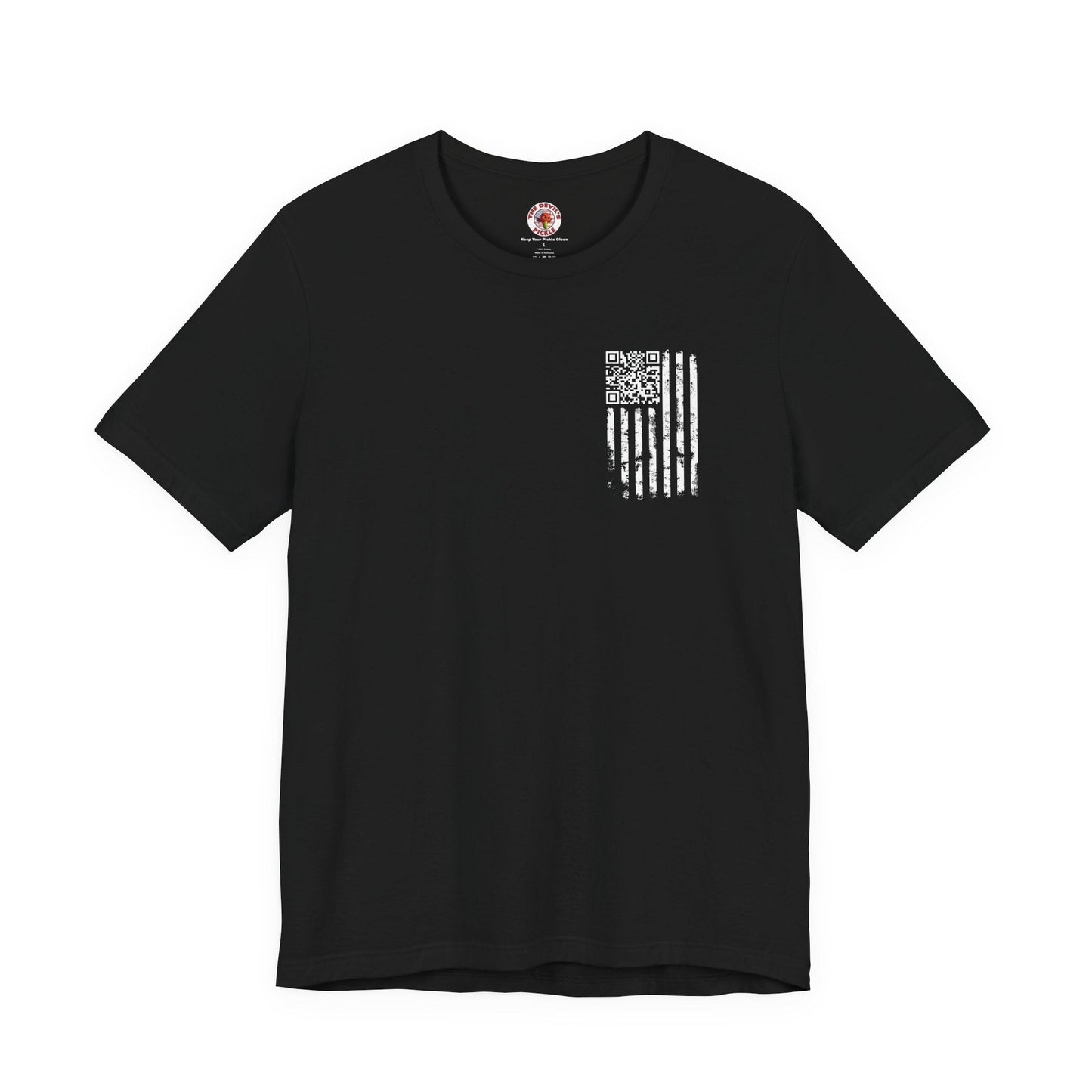 American Flag QR Code T-Shirt The Devil's Pickle