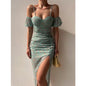 Irregular Spaghetti-Strap Dress for Women's Fashion
