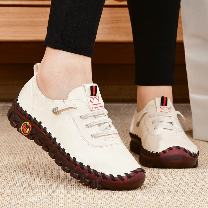 Spring/Autumn 2022 New Style Soft Sole Casual Mom Shoes, Flat Shoes for Women, Breathable and Comfortable Genuine Dance Shoes for Square Dancing, Women Shoes NovaCart