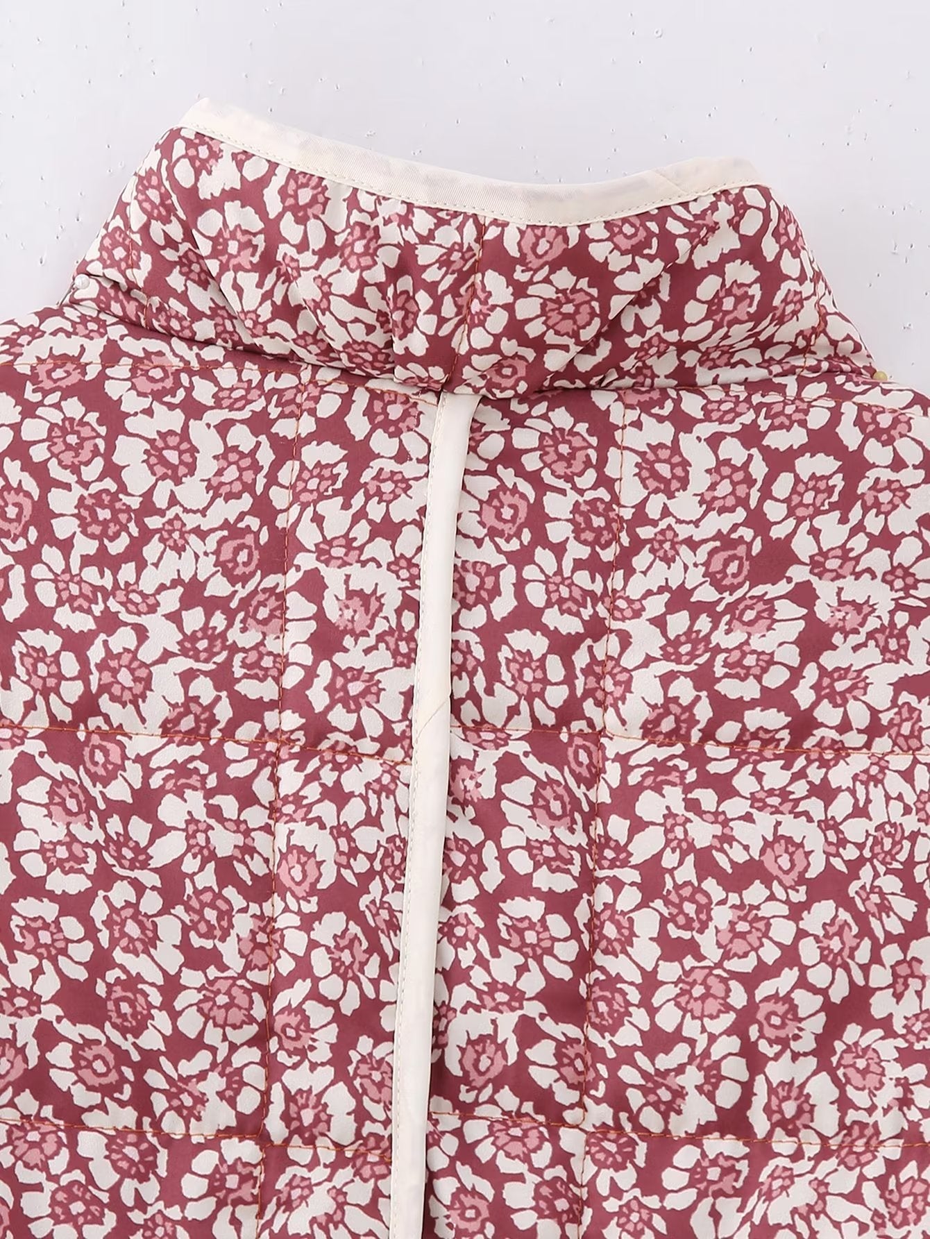 Plus Size Stand Collar Quilted Floral Cotton Coat Jacket Women See size chart under “more details” The Fashion Celestial