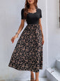 Floral Scoop-Neck Maxi Dress FitiqueFit