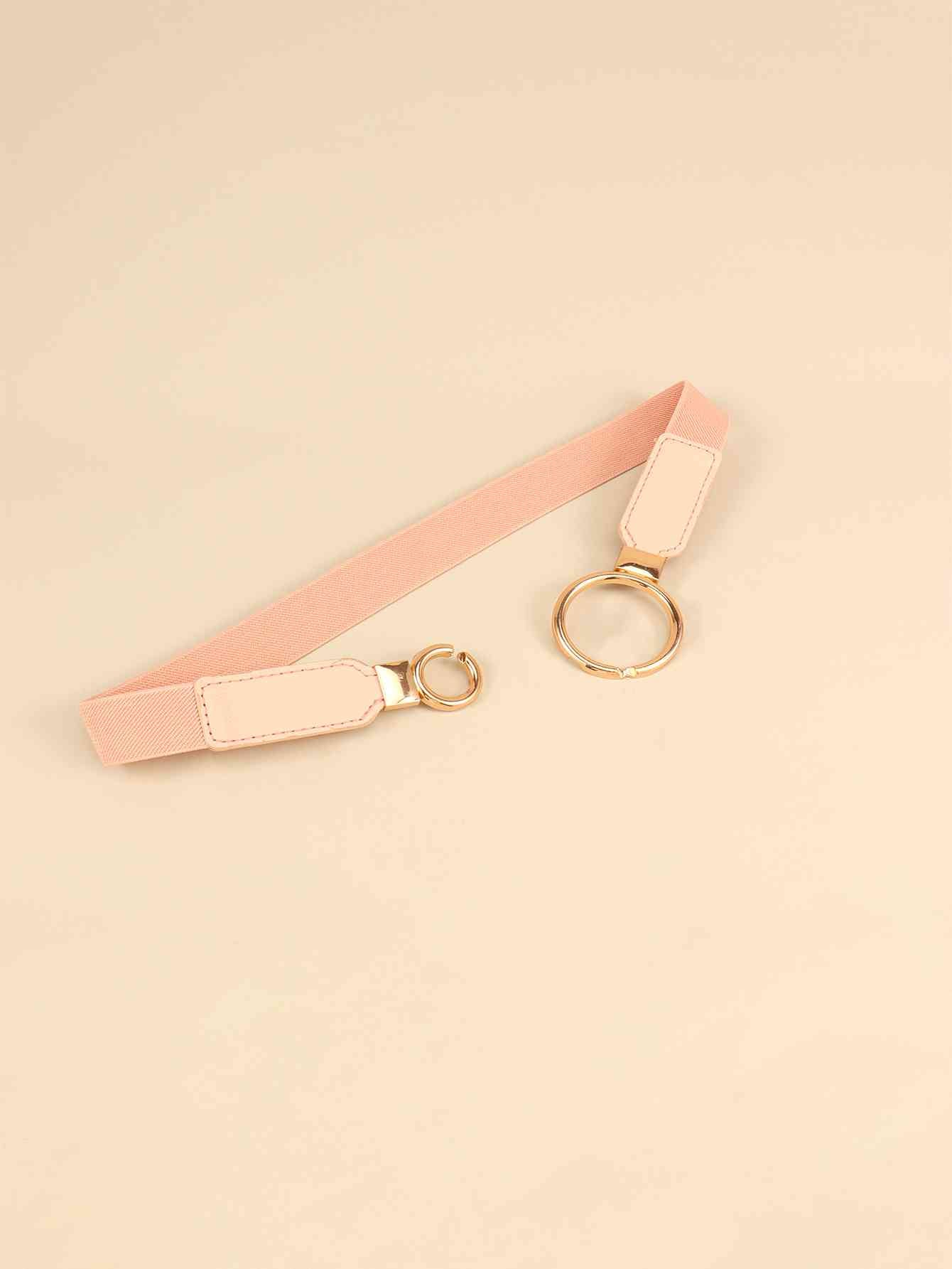 ElegantStyle Double Ring Buckle Elastic PU Belt – Adjustable Comfort Fit See size chart under “more details” The Fashion Celestial