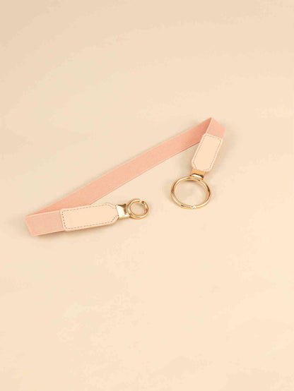 ElegantStyle Double Ring Buckle Elastic PU Belt – Adjustable Comfort Fit See size chart under “more details” The Fashion Celestial