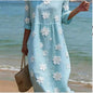 Women's Plus-Size Patchwork Maxi Dress – Relaxed Fit Casual Skirt FitiqueFit