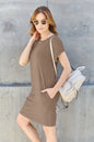 Basic Bae Full Size Round Neck Short Sleeve Dress with Pockets New Era Fashion LLc