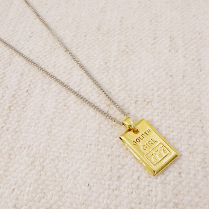 Golden Girl Gold Bar Two Tone Necklace Shop Style & More | Fresh Looks, Everyday Deals & Free Shipping