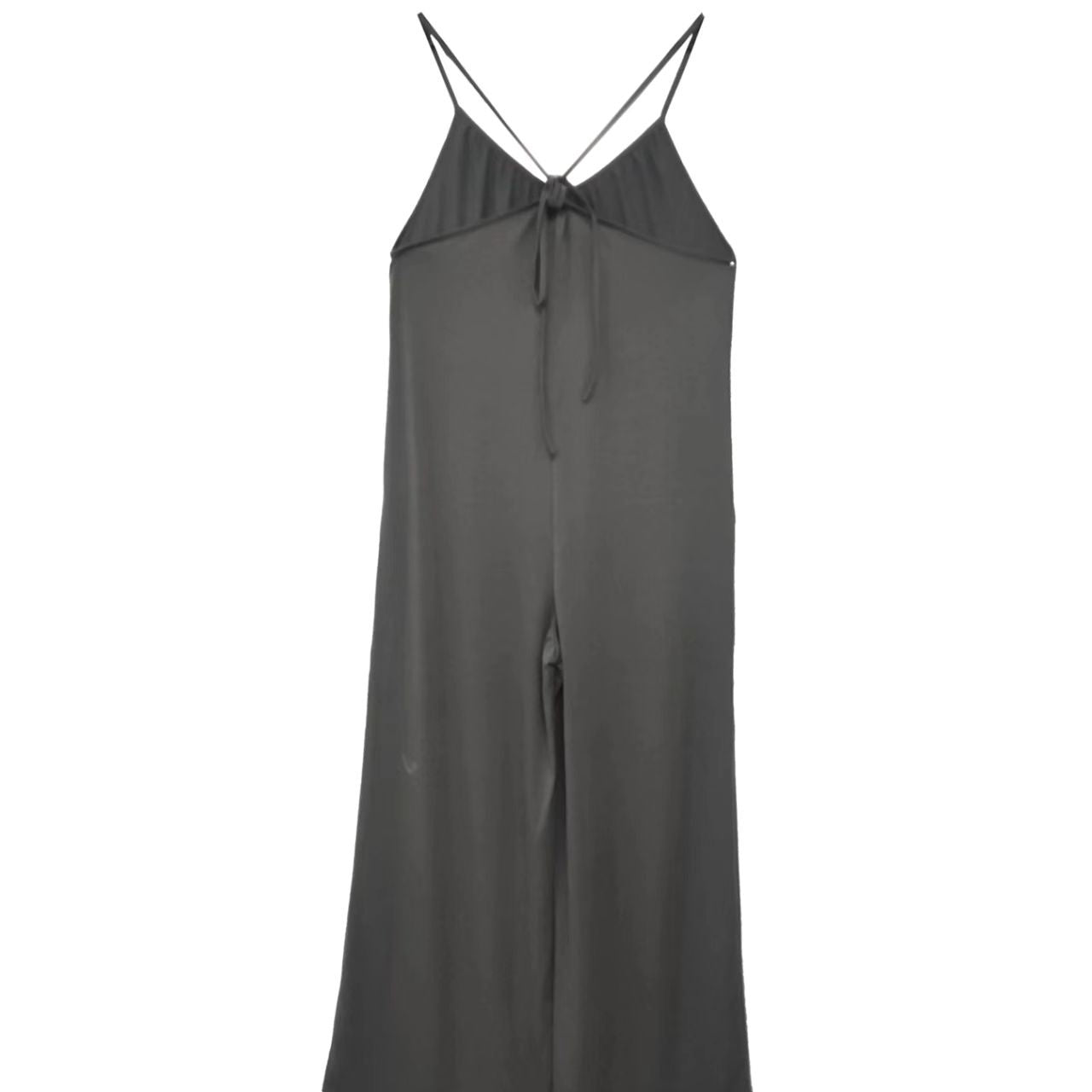 Ladies' Solid Color Chest Pleated Design Cross Suspender Sexy Jumpsuit Grayceful LLC