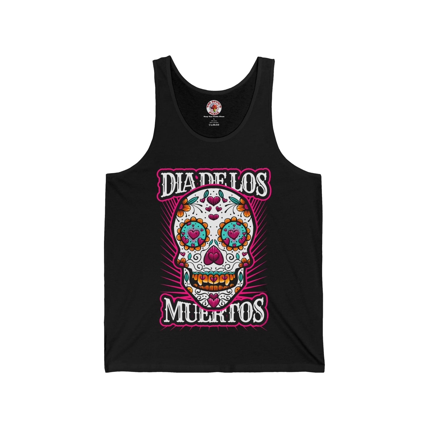 Dia De Los Muertos Skull Tank Top The Devil's Pickle