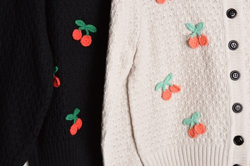 Cherry Crochet Pom Pom Cropped Cardigan Sweater Shop Style & More | Fresh Looks, Everyday Deals & Free Shipping