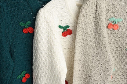 Cherry Crochet Pom Pom Cropped Cardigan Sweater Shop Style & More | Fresh Looks, Everyday Deals & Free Shipping