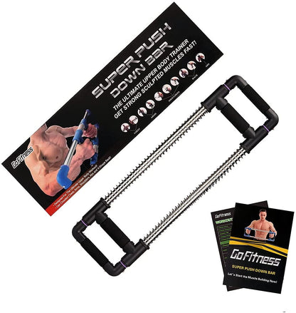 Push down Bar Machine - Chest Expander at Home Workout Equipment for Chest, Arm, Shoulder, Abs and Back - Portable Upper Body Trainer for Home, Travel or Outdoors
