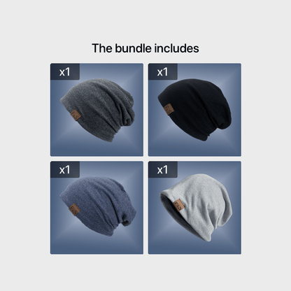 Unisex Beanie | Black, Lightweight, Fabric, Toggle Closure, Urban Style, Ideal for Spring/Fall/Winter NovaCart
