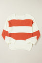 Colorblock Stripe Drop Shoulder Bubble Sleeve Swea Shop Style & More | Fresh Looks, Everyday Deals & Free Shipping