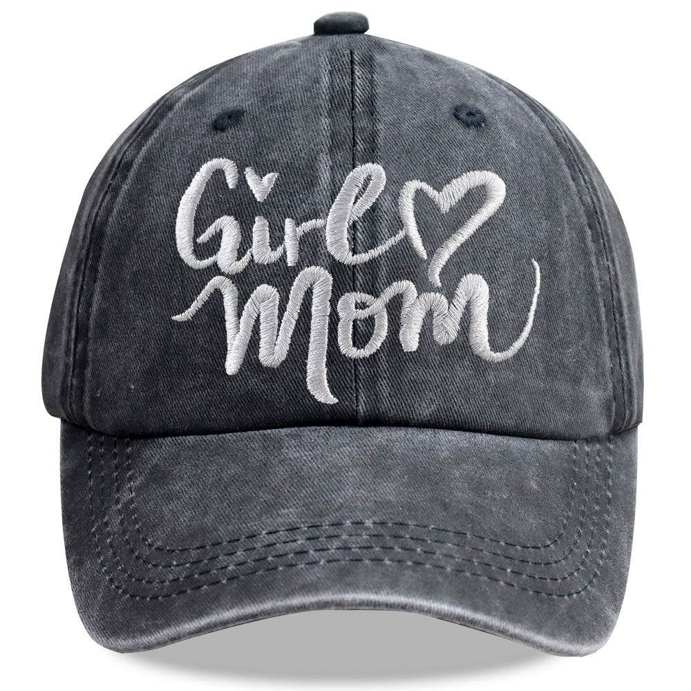 Girl Mom Adjustable Wash Cotton Baseball Cap FitiqueFit