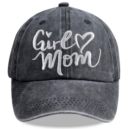 Girl Mom Adjustable Wash Cotton Baseball Cap FitiqueFit