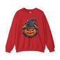 Scary Witch Pumpkin Halloween Crewneck Sweatshirt The Devil's Pickle