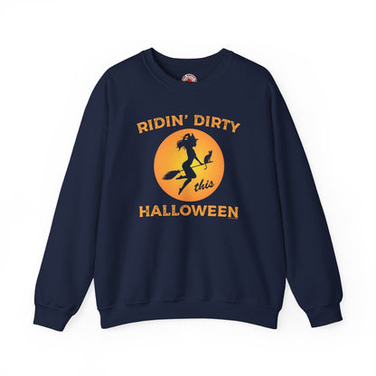 Ridin' Dirty This Halloween Crewneck Sweatshirt The Devil's Pickle