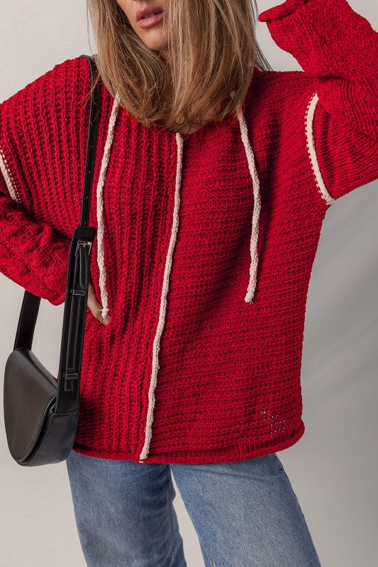 Olivia Knit Drawstring Hooded Sweater Shop Style & More | Fresh Looks, Everyday Deals & Free Shipping