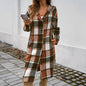 Contrasting Color Hooded Jacket – Stylish Cowgirl Outerwear with Checkered Pattern Country in My Heart