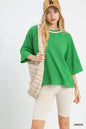 Umgee Ribbed Knit Top with Contrast Trim FitiqueFit