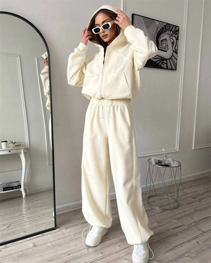Women’s Sportswear Set Solid Color Cardigan Set FitiqueFit