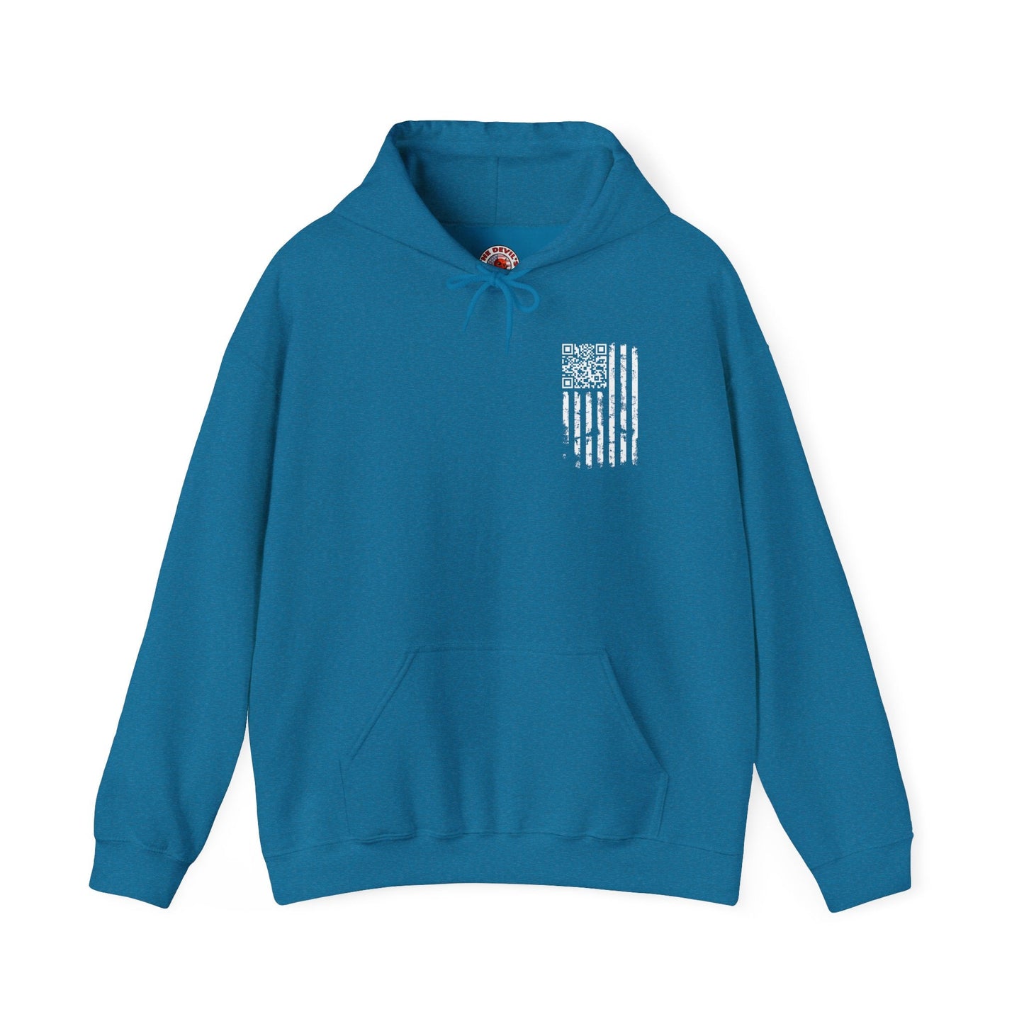 American Flag QR Code Hooded Sweatshirt The Devil's Pickle