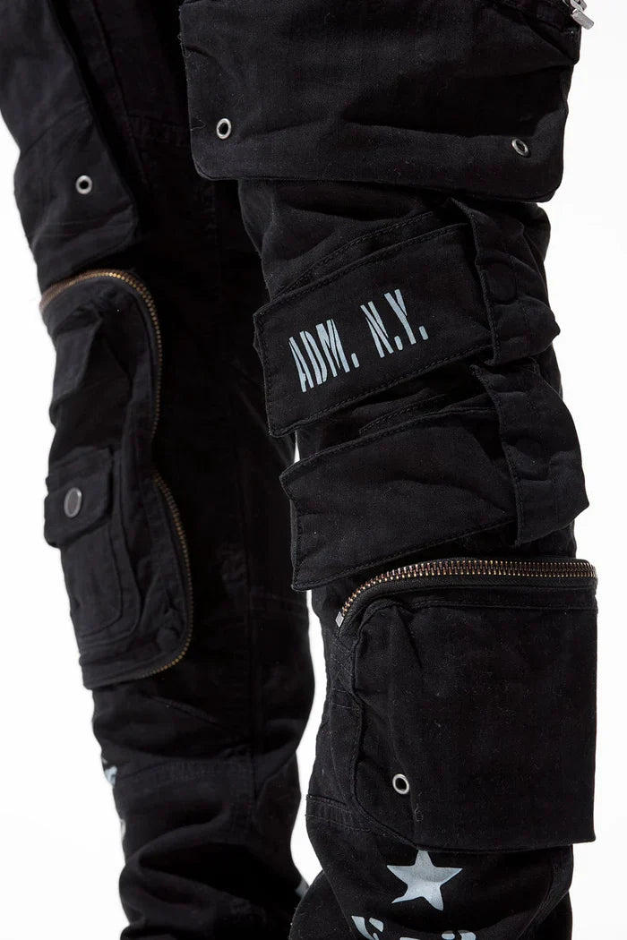 Jordan Craig Field Tech Slim Fit Cargo Pants - Black Denim Exchange