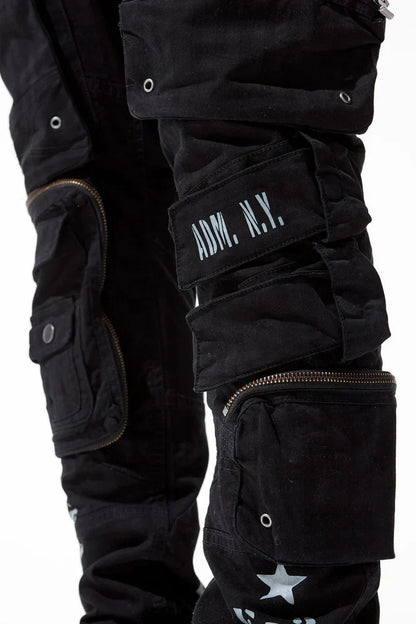 Jordan Craig Field Tech Slim Fit Cargo Pants - Black Denim Exchange