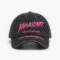 Fashionable Outdoor Versatile Curved Brim Letter Embroidery Men's Flat Tongue Hat Show Face Small Washed Women's Simple Baseball Hat Fashion