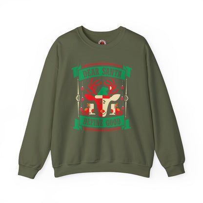 Dear Santa Define Good Crewneck Sweatshirt The Devil's Pickle