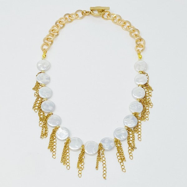 Chain Fringe Shell Pearl Necklace Shop Style & More | Fresh Looks, Everyday Deals & Free Shipping