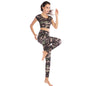 Printed navel short-sleeved quick-drying dance dress FitiqueFit