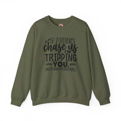 If Zombies Chase Us Crewneck Sweatshirt The Devil's Pickle