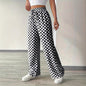 Checkerboard High-Waisted Wide-Leg Pants | 4 Colors S–XL FitiqueFit
