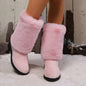 Comfy Fluffy Boots Warm Chic European Winter Fashion