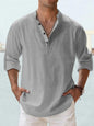 Men's Cotton Linen Long Sleeve Casual Shirt  Loose Tops SnagBag