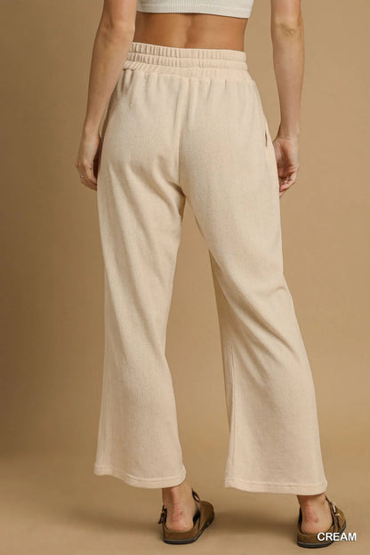 Umgee Drawstring Wide Leg Pants West2East Surf