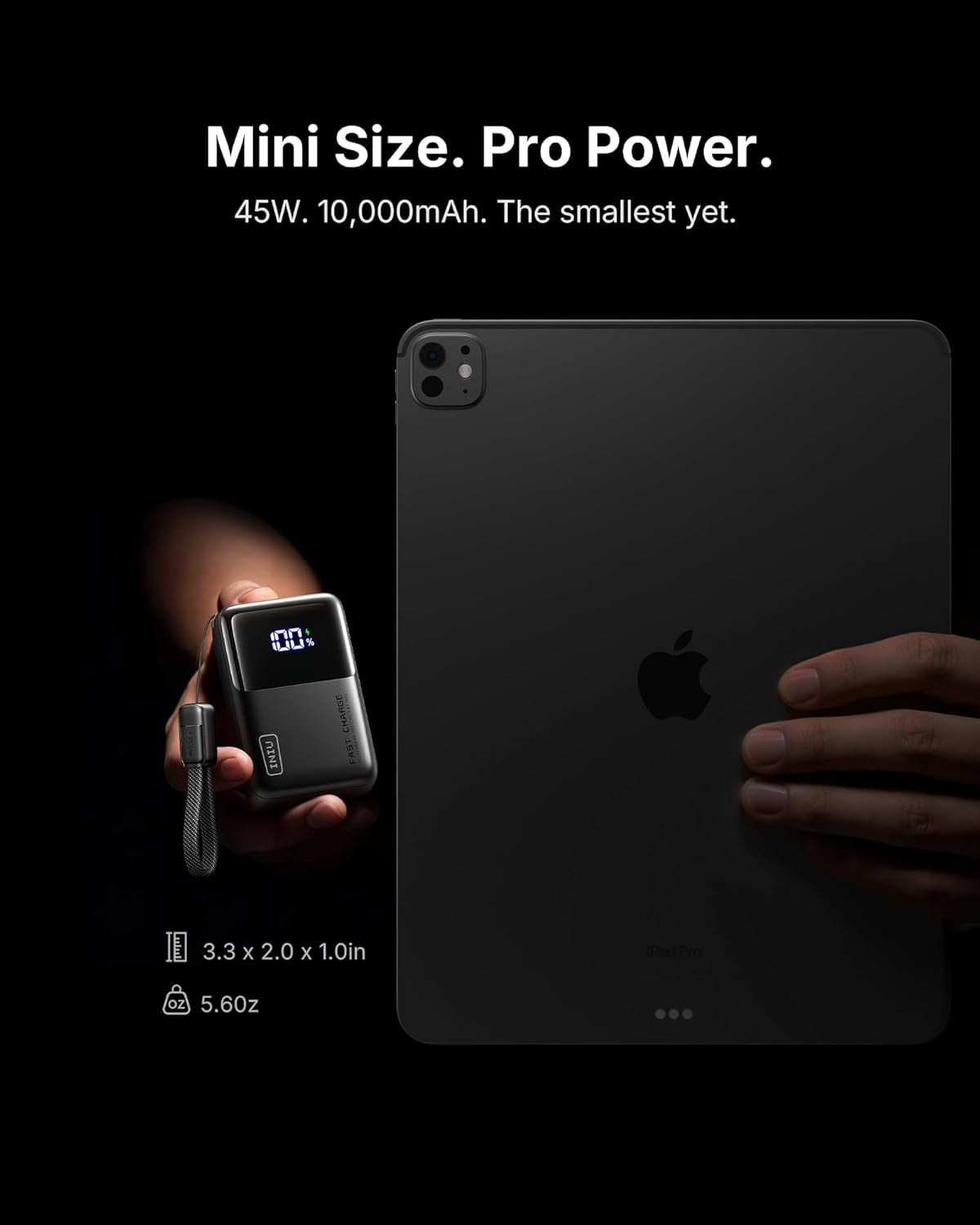Ultra Mini 10,000mAh Portable Charger with 45W Fast Charging and Detachable Cable - Flight-Safe USB-C Power Bank for Smartphones and Tablets including iPhone, Samsung, Google, and Xiaomi New Era Fashion LLc