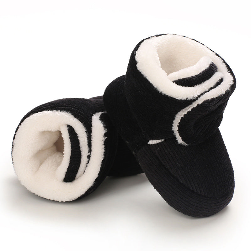 Toddler Baby Girls Booties Plus High Top Slippers Indoor Shoes Crib Shoes First Walker Shoes For Winter NovaCart