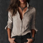 Women's Artistic Lapel Shirt – Slim Fit Vintage Style FitiqueFit